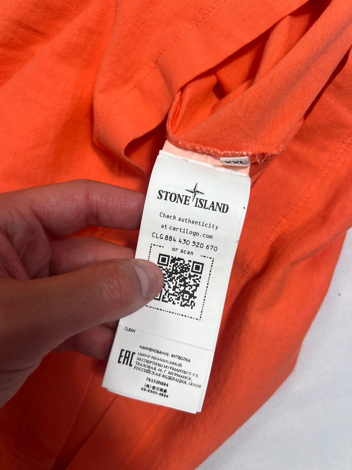 Stone Island Tricromia Tshirt Orange/Peach