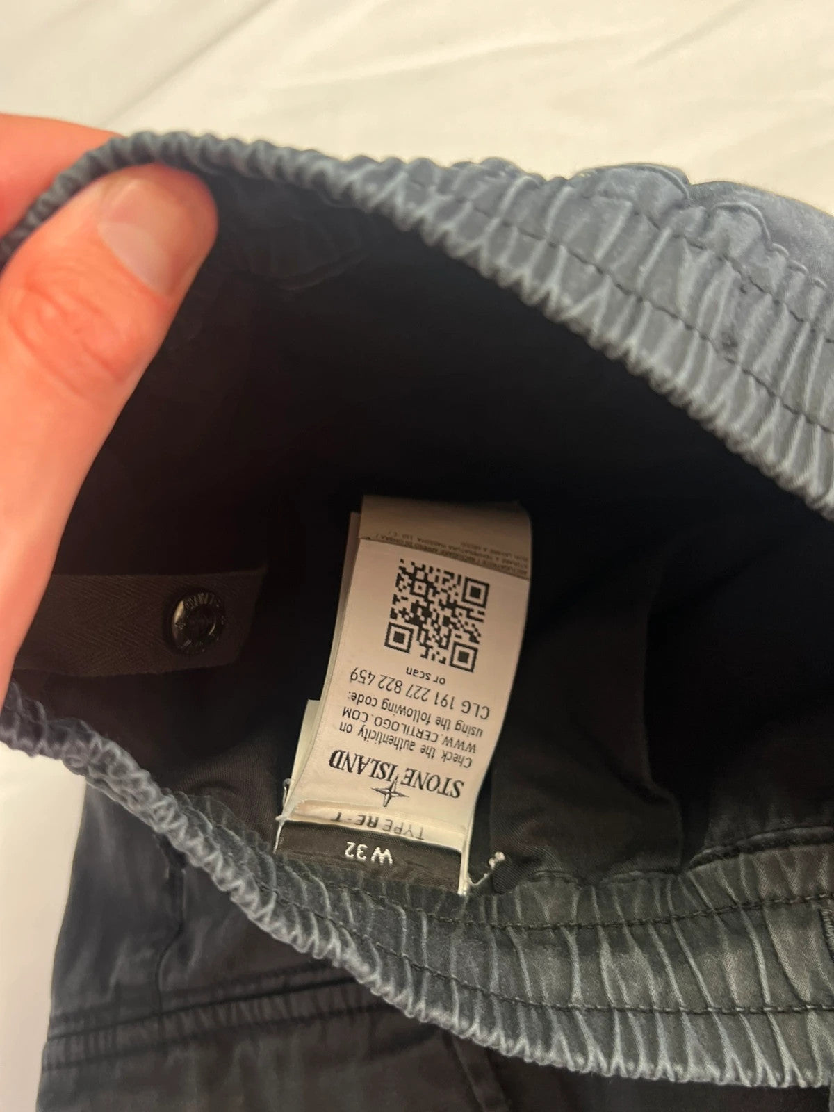 Stone Island Cargo Trousers Slim Style 32 Waist Black