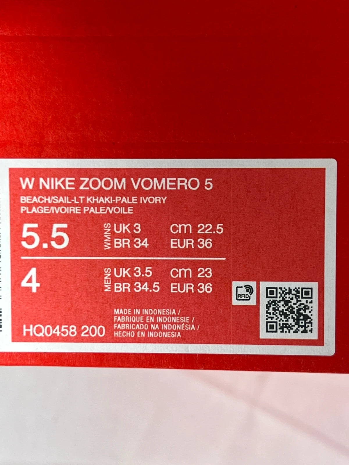 Nike Zoom Vomero 5 Beige White Womens UK3