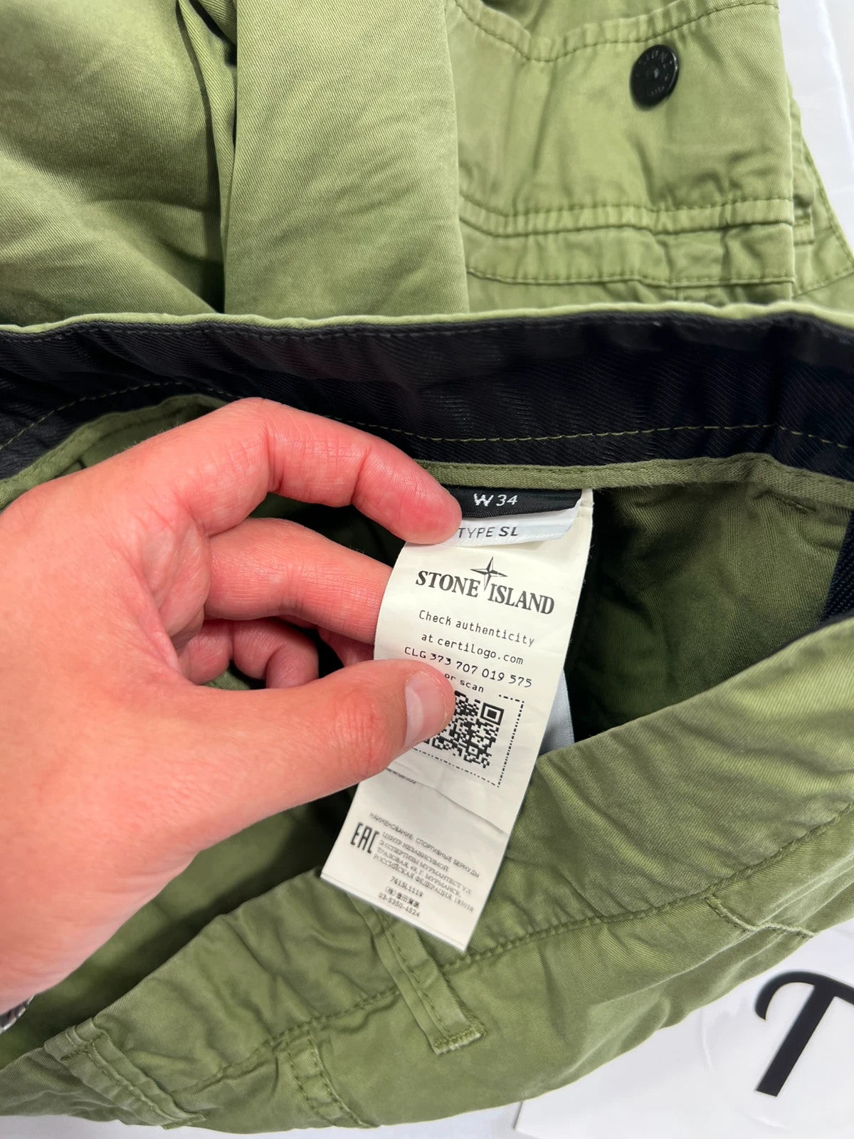 Stone Island Khaki Cargo Shorts Type-SL