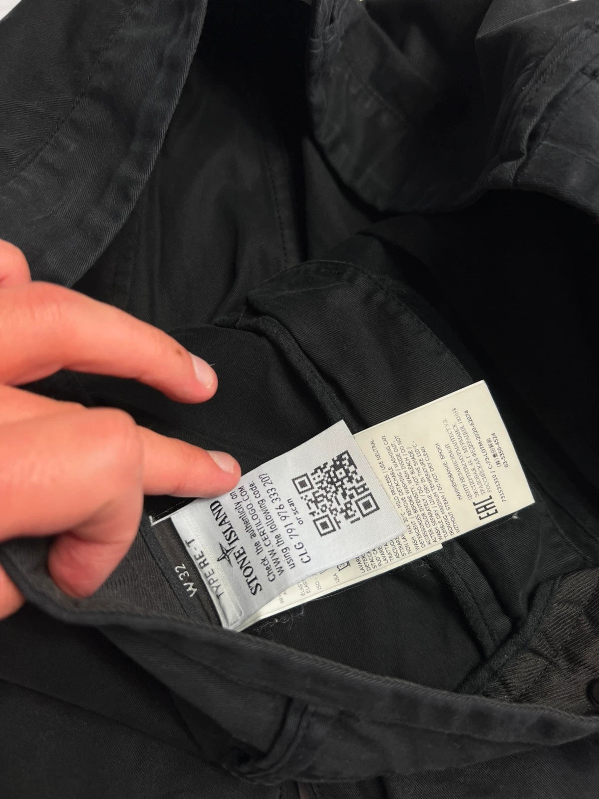 Stone Island Straight Leg Cargos Black 32' Waist