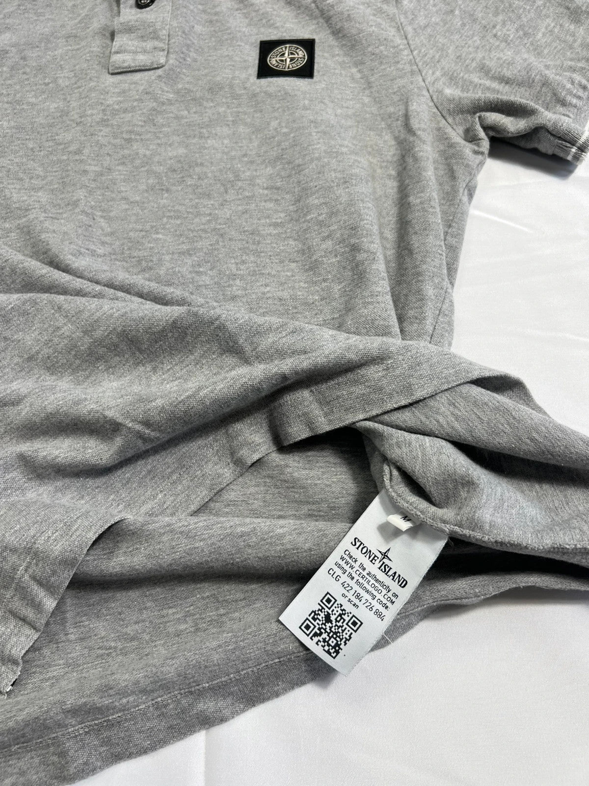 Stone Island Polo Shirt Marl Grey