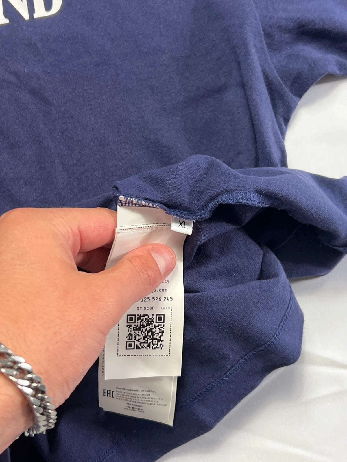Stone Island Navy Script Tshirt XL