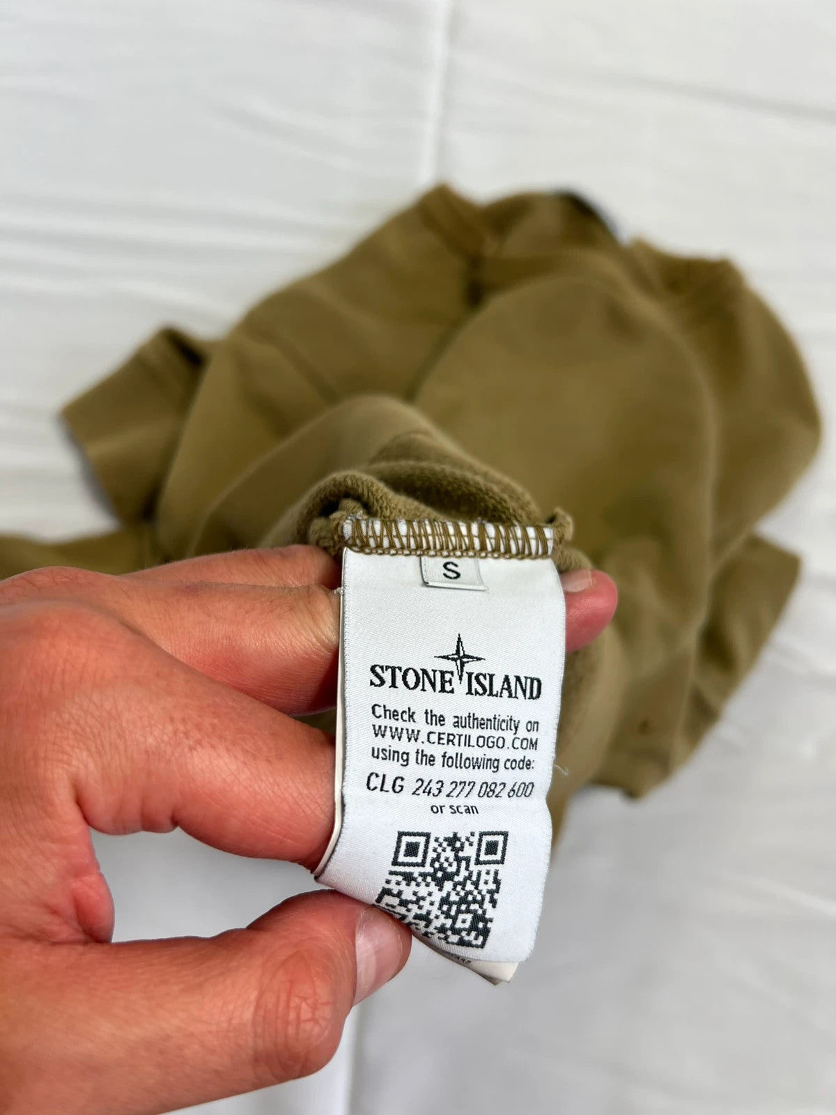 Stone Island Khaki Pullover Sweatshirt