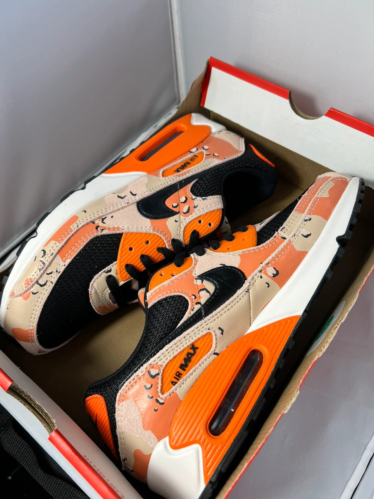 Nike Air Max 90 Camo Pack Bio Biege / Safety Orange