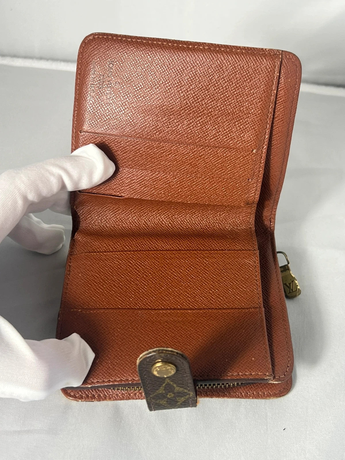Louis Vuitton Monogram Compact Zip Wallet Purse Vintage