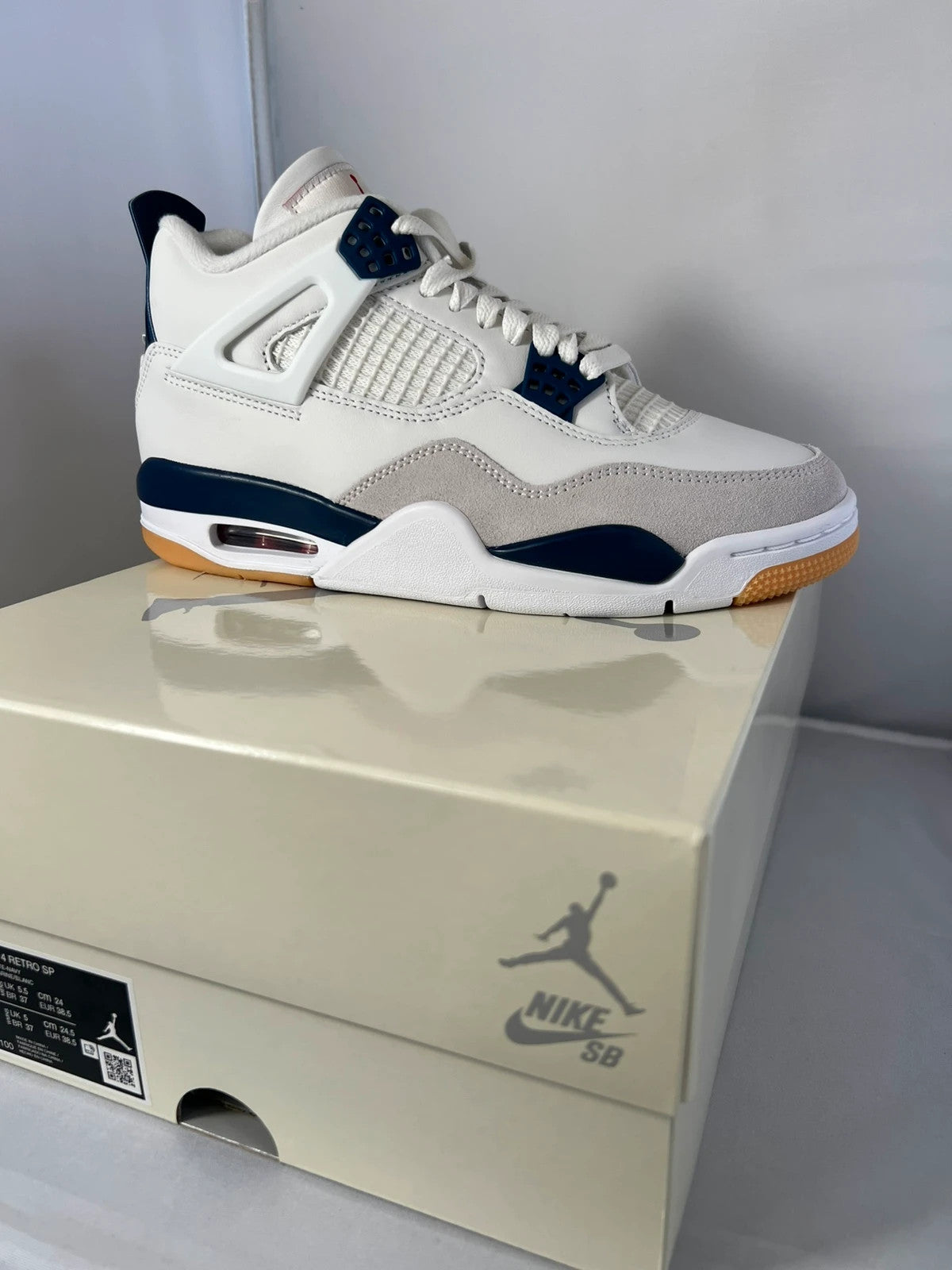 Nike Jordan 4 SB Summit White Navy UK5.5