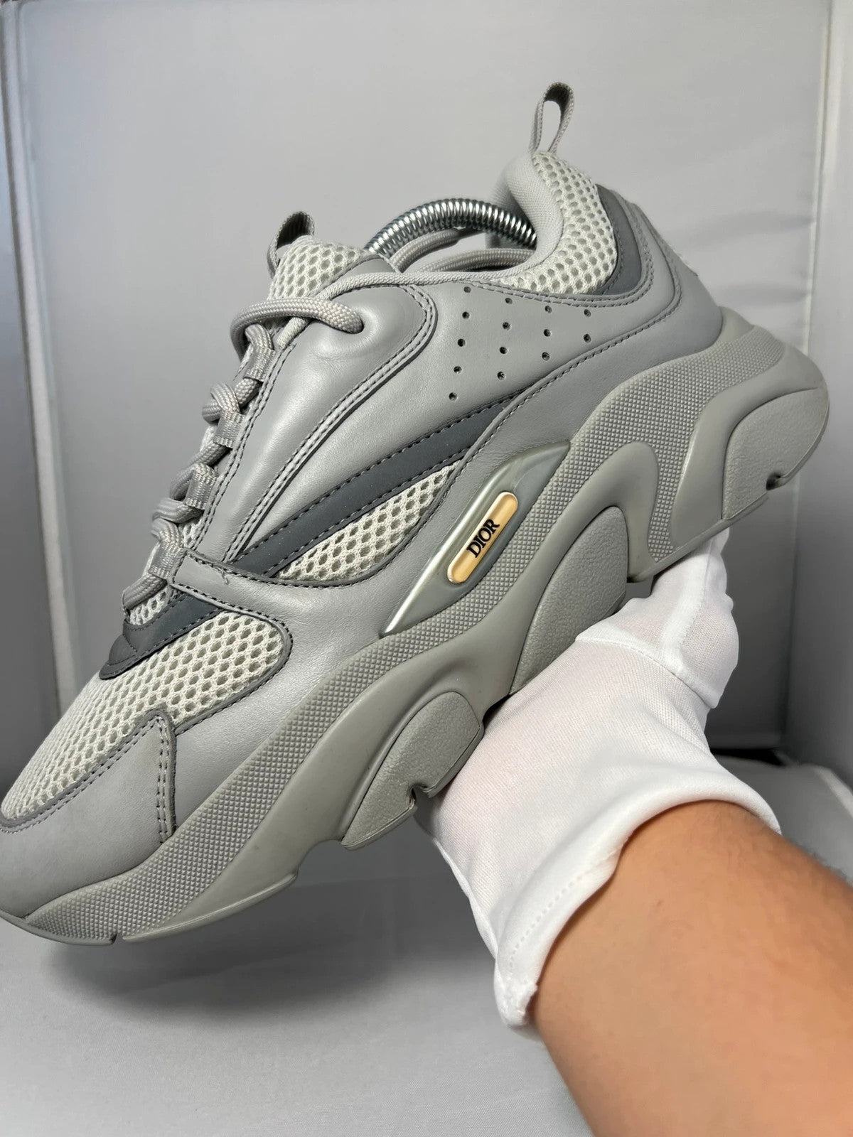 DIOR B22 Grey/Grey Trainer Runner UK10 EU44