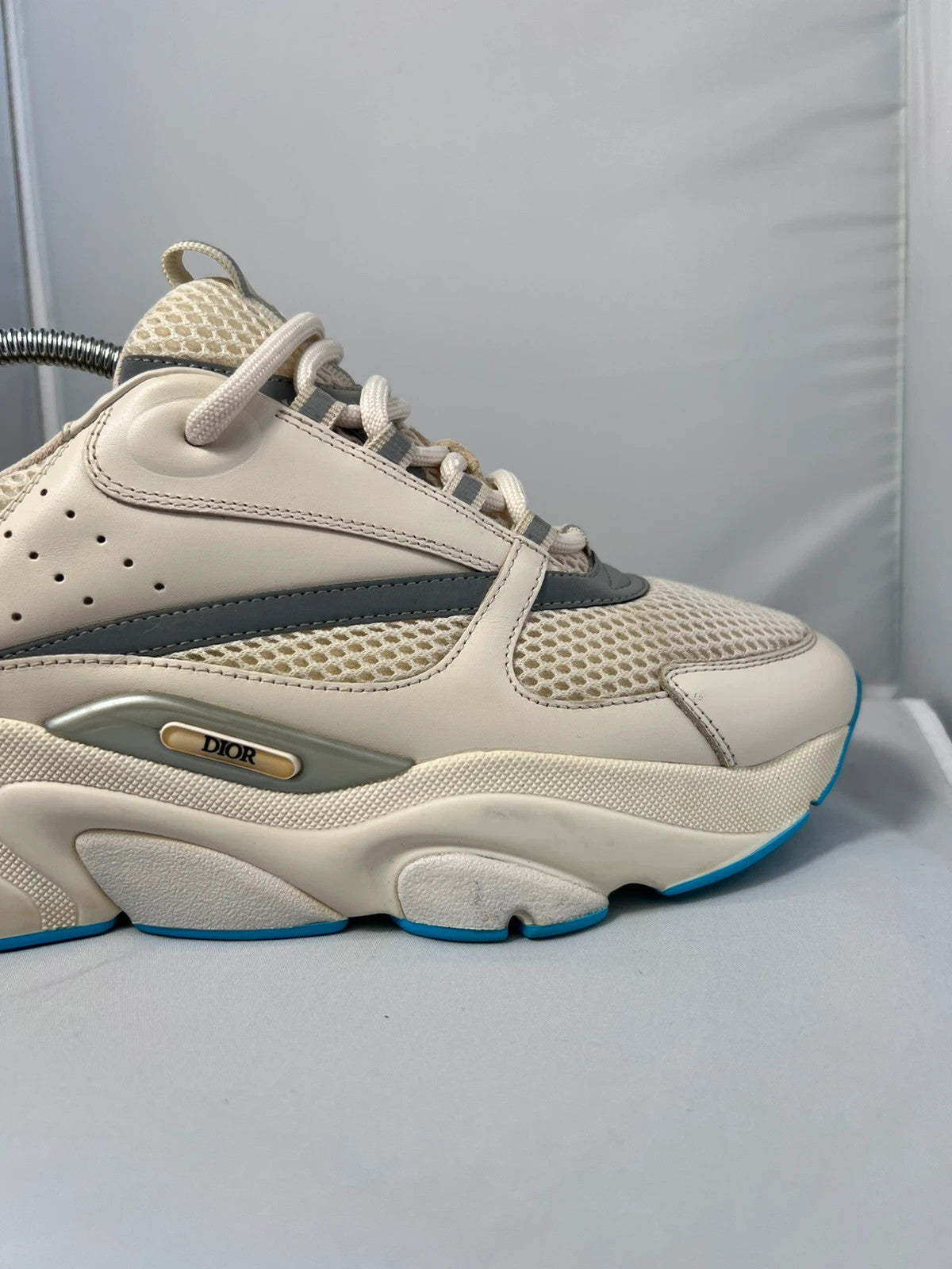 DIOR B22 Cream/White & Baby Blue Trainer Runners UK9 EU43
