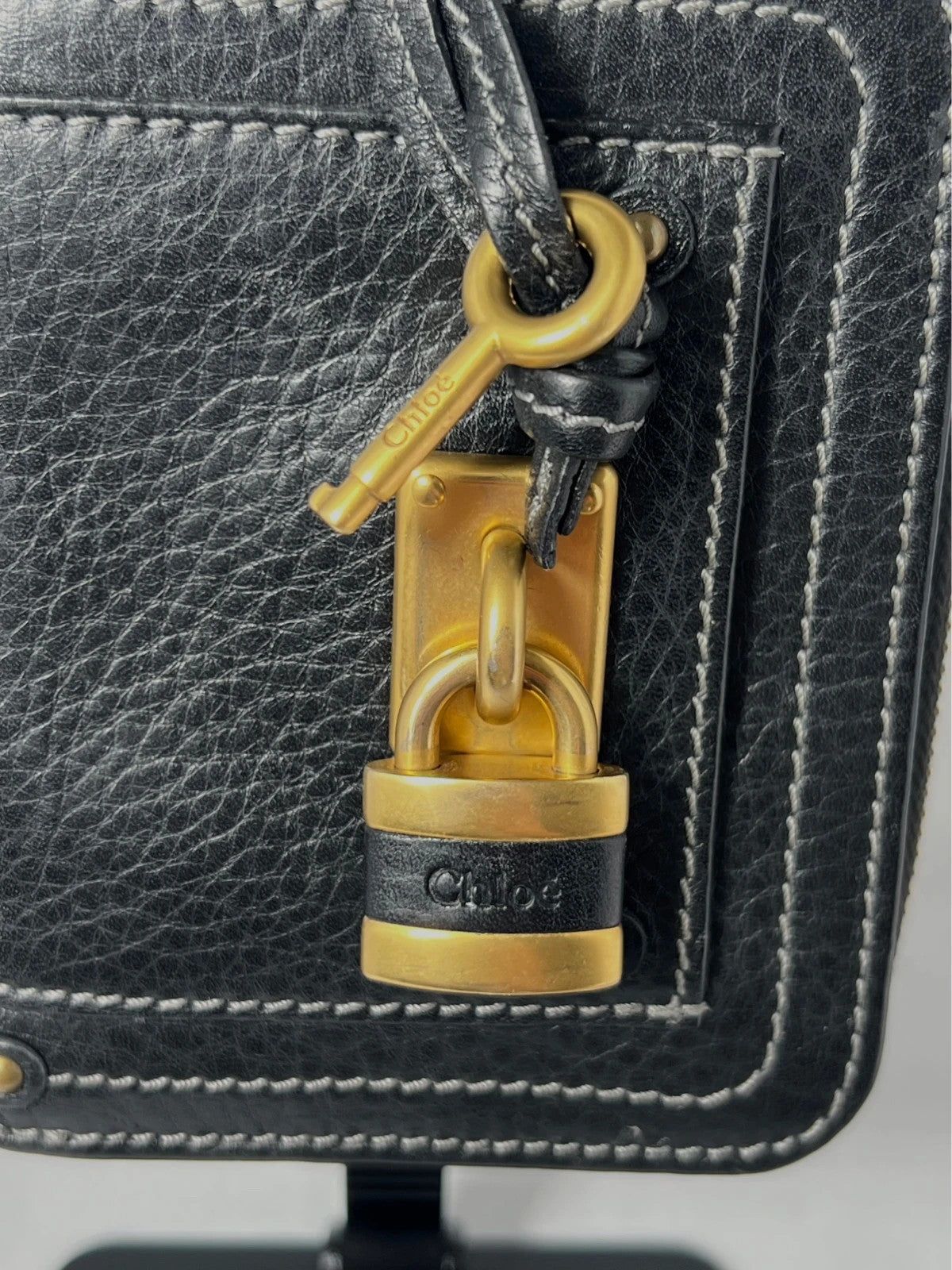 Chloe Paddington Purse Wallet Black Leather