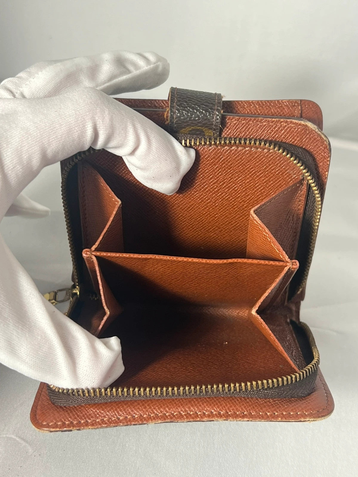 Louis Vuitton Monogram Compact Zip Wallet Purse Vintage