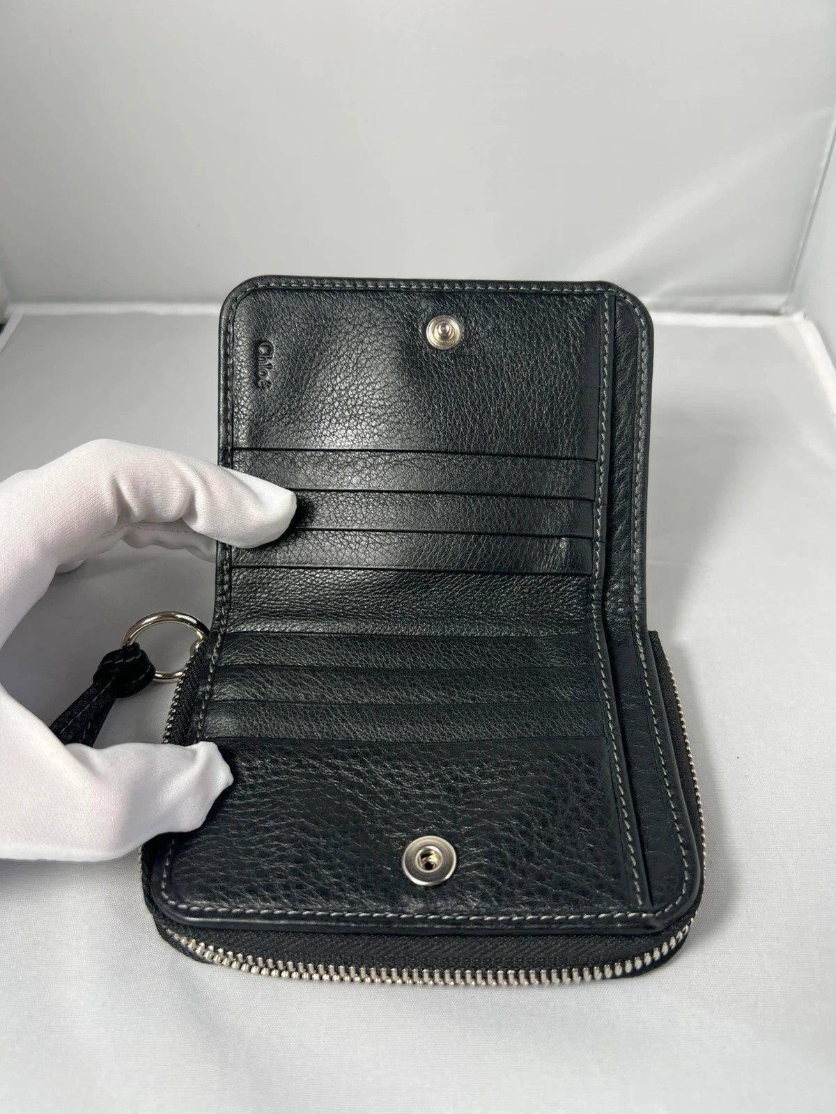 Chloe Paddington Purse Wallet Black Leather